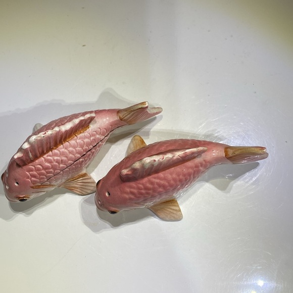 Vintage 50’s Extremely RARE Set of Koi Fish Salt & Pepper Shakers SONSCO Japan - Picture 12 of 14